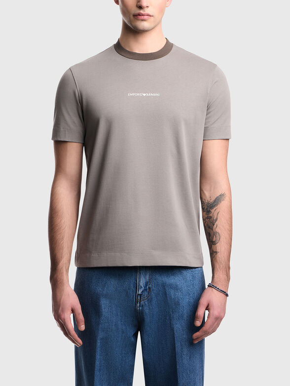 Brown cotton t-shirt - 1