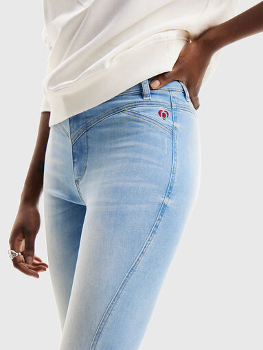 Skinny jeans from cotton blend  - 3