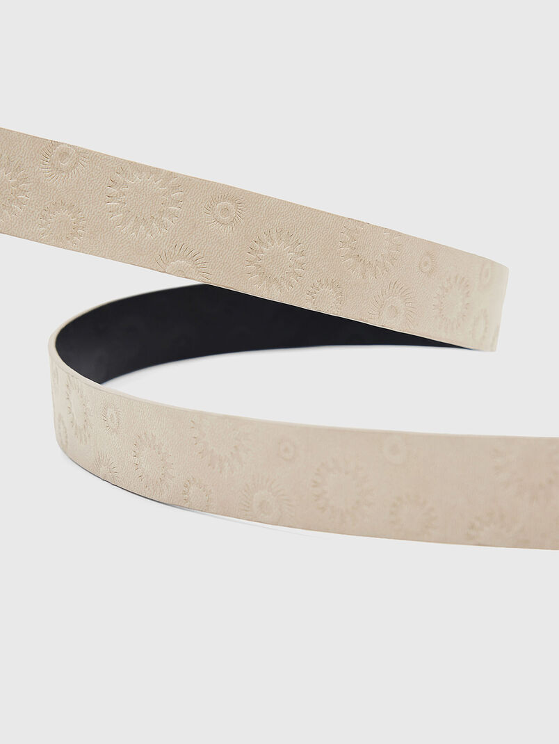 Eco leather belt with embossed texture - 3