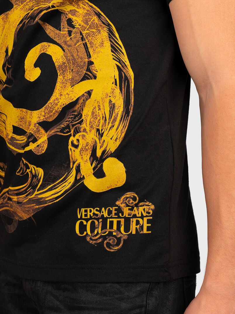 Black T-shirt with print - 3