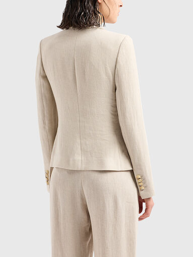 Textured jacket in beige colour - 3