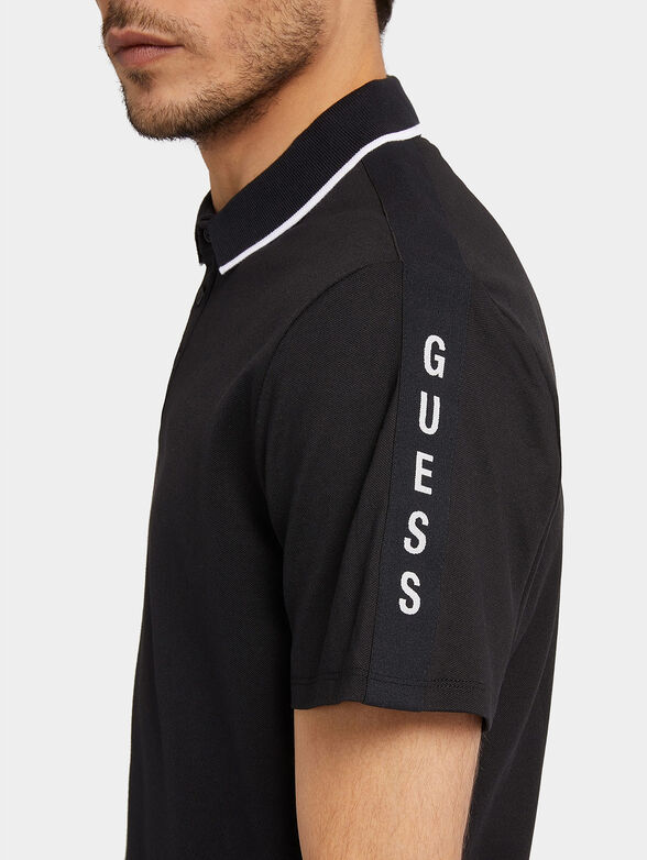 Polo shirt in black color - 4