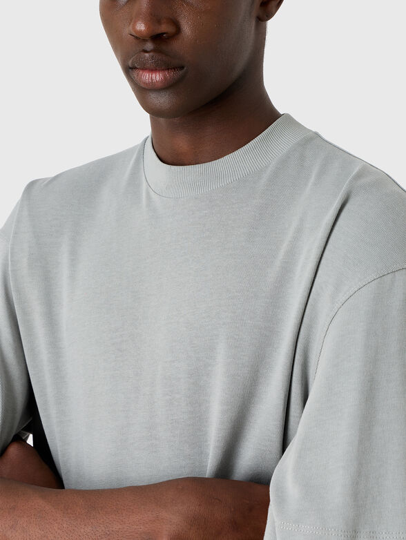Grey T-shirt with logo detail on the back - 4