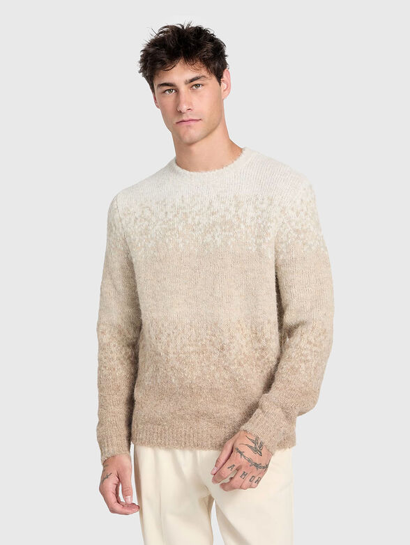 Wool blend sweater with ombre effect - 1