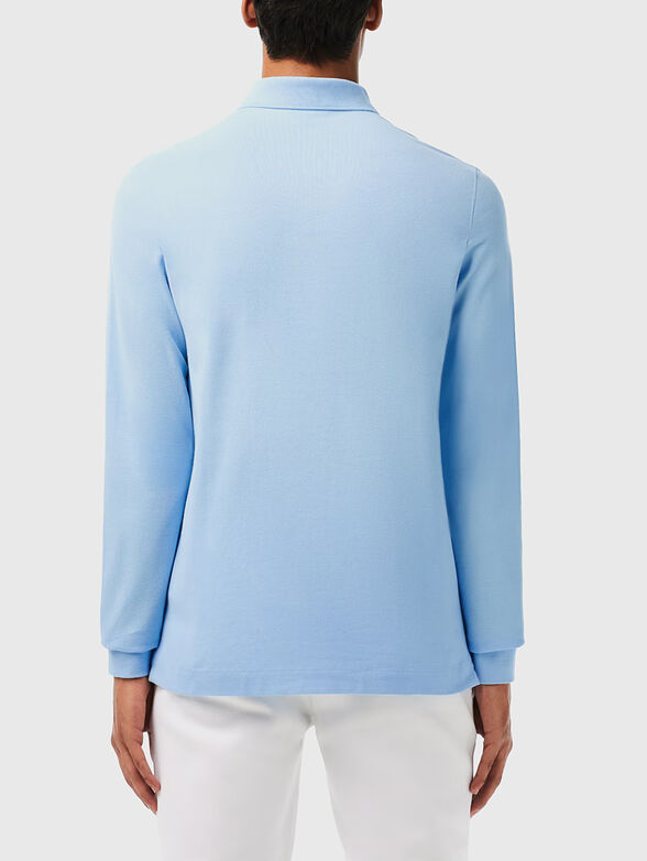 Black polo-shirt with long sleeves - 3