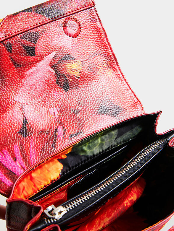 Corssbody bag with floral print - 6