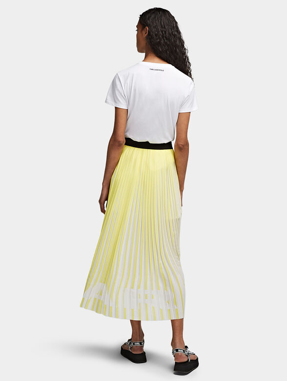 Pleated skirt in yellow - 2
