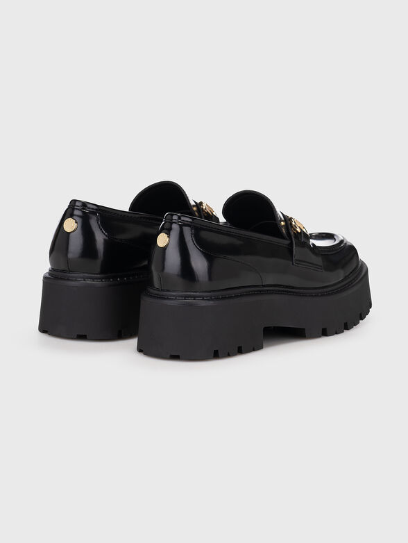 OCCUPY black leather loafers - 3