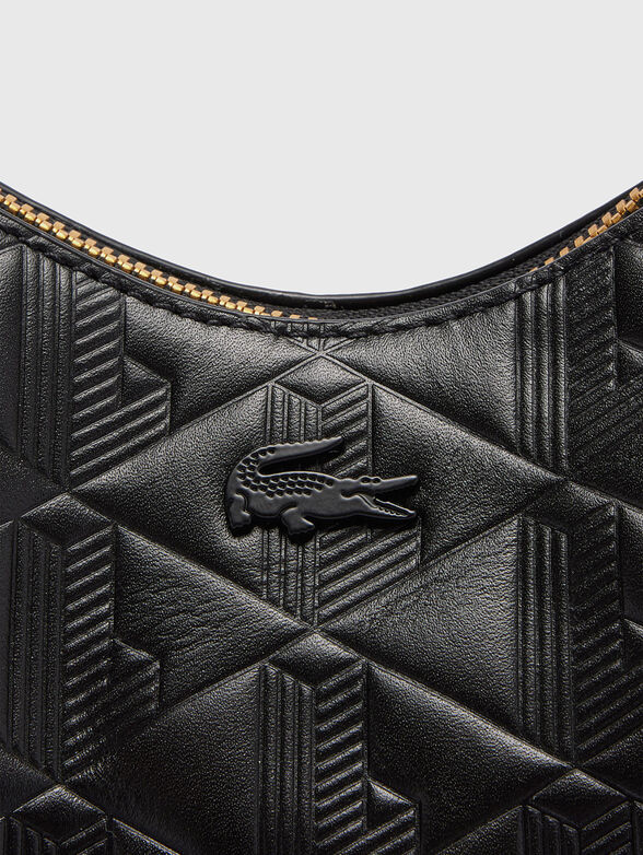 Leather shoulder bag with monogram logo - 6