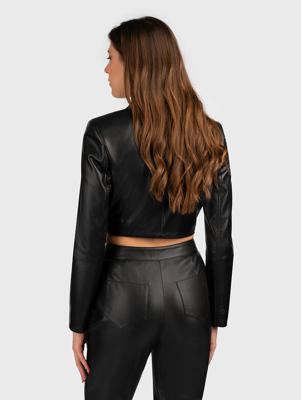 Eco leather jacket with adjustable length - 5