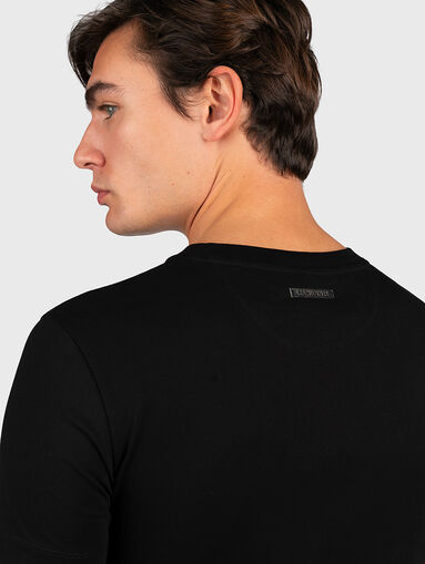 Cotton t-shirt with logo print - 4