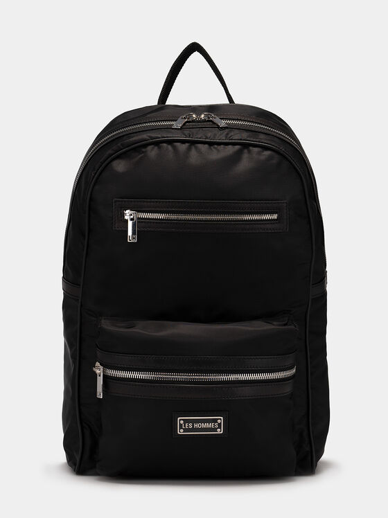 Черна раница с лого детайл - 1