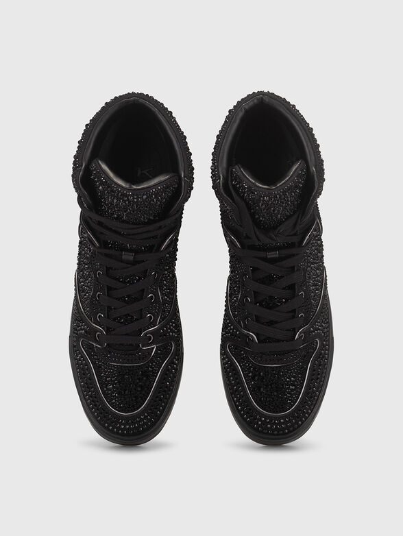 Black sneakers with rhinestones  - 6