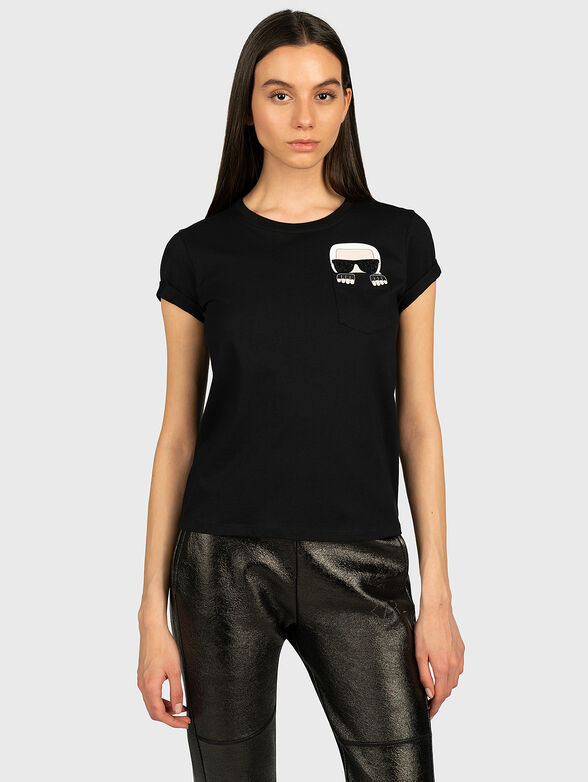 K/IKONIK Black cotton T-shirt  - 1