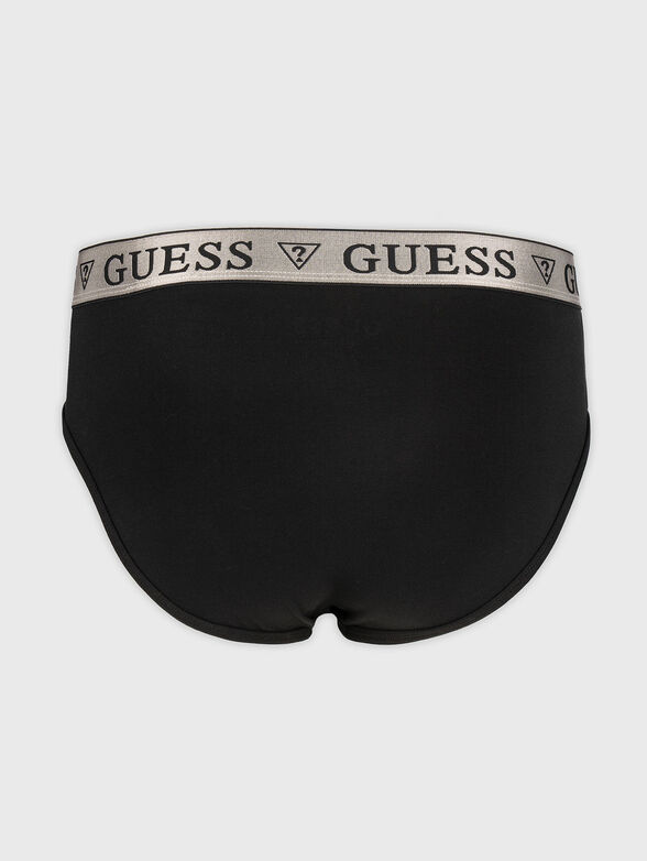 Set of two pairs cotton briefs with logo - 3