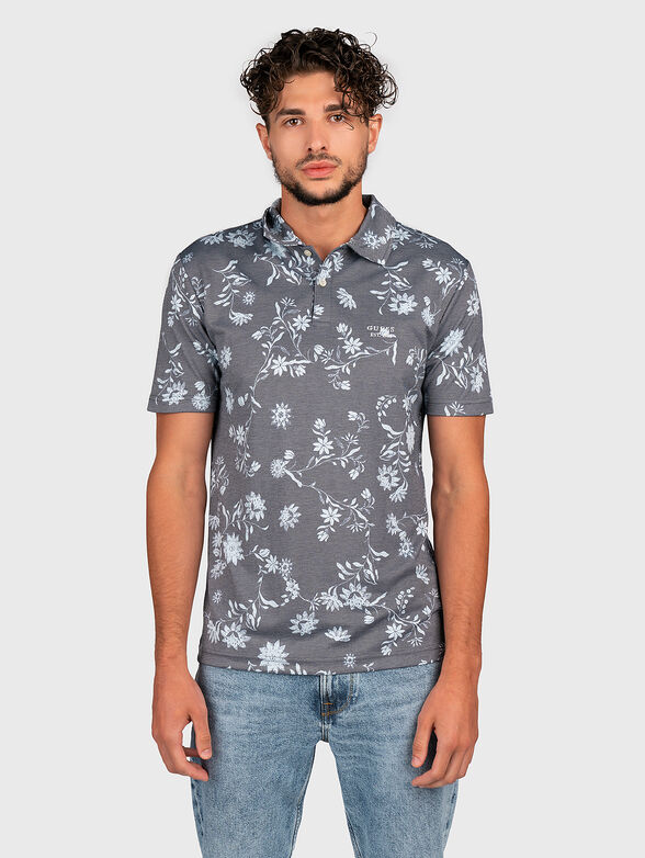 Polo-shirt with floral accent - 1