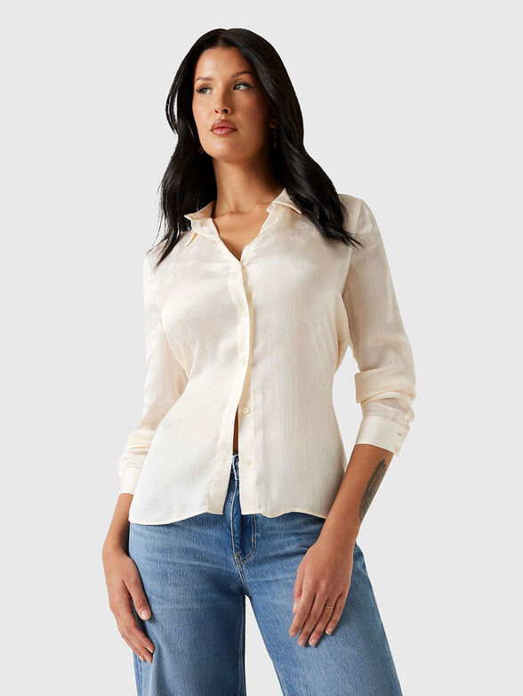 MARTHE shirt with accent logo print - 1