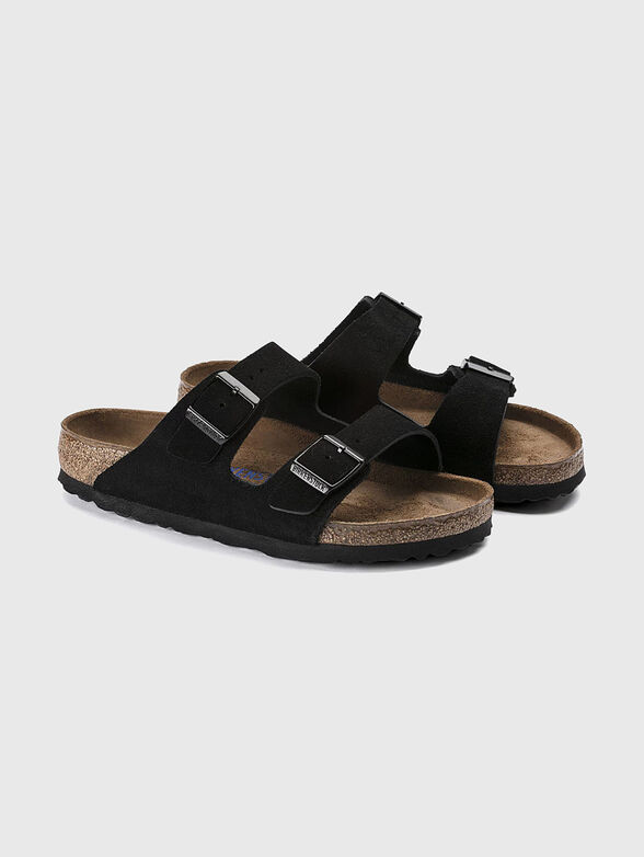 ARIZONA black suede slippers - 2