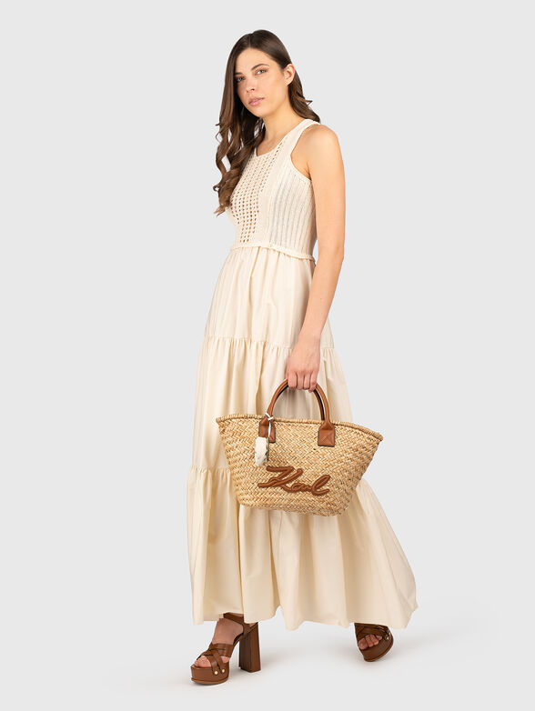Maxi dress with knitted details - 1