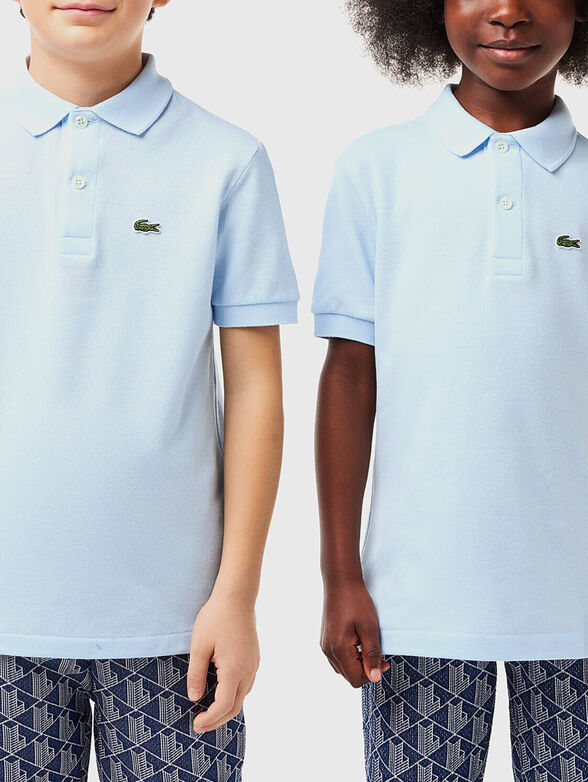 Cotton polo shirt with logo  - 1