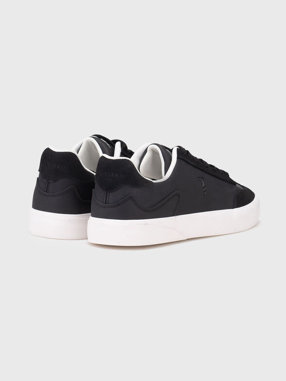 Leather sports shoes with suede details - 3