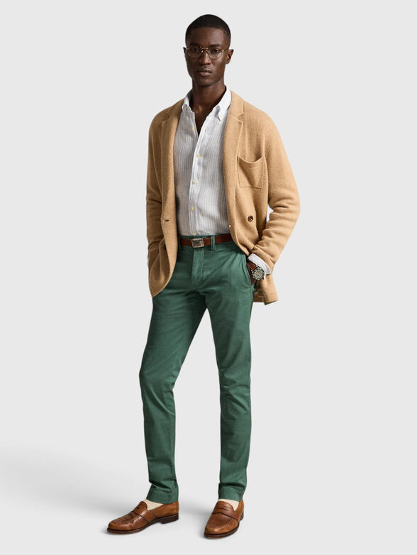 Green chino trousers - 4