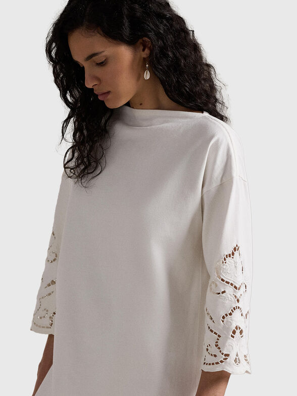 Mini dress with accent embroideries - 4