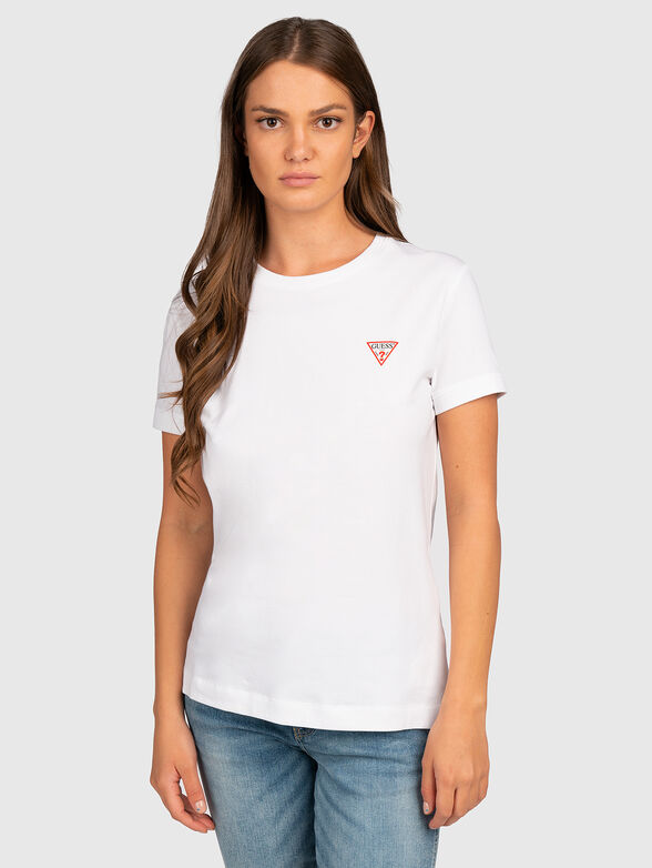 Black T-shirt with contrasting logo - 1