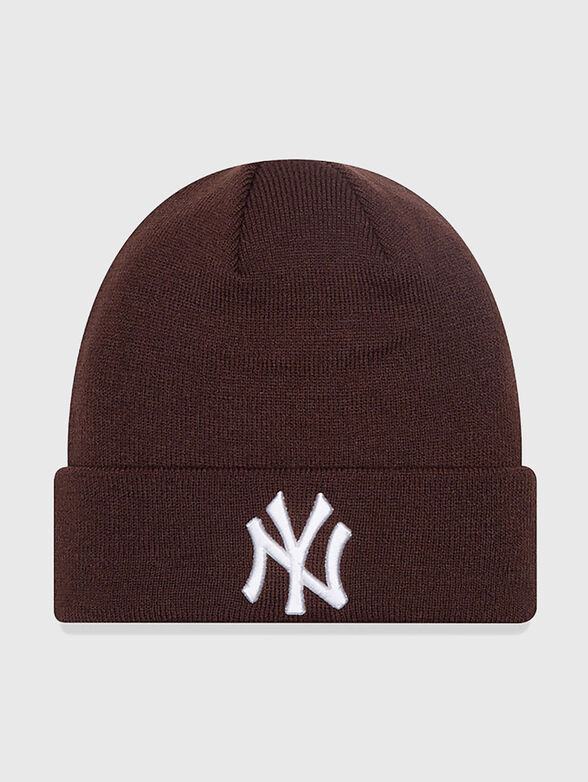 Brown knitted hat - 1