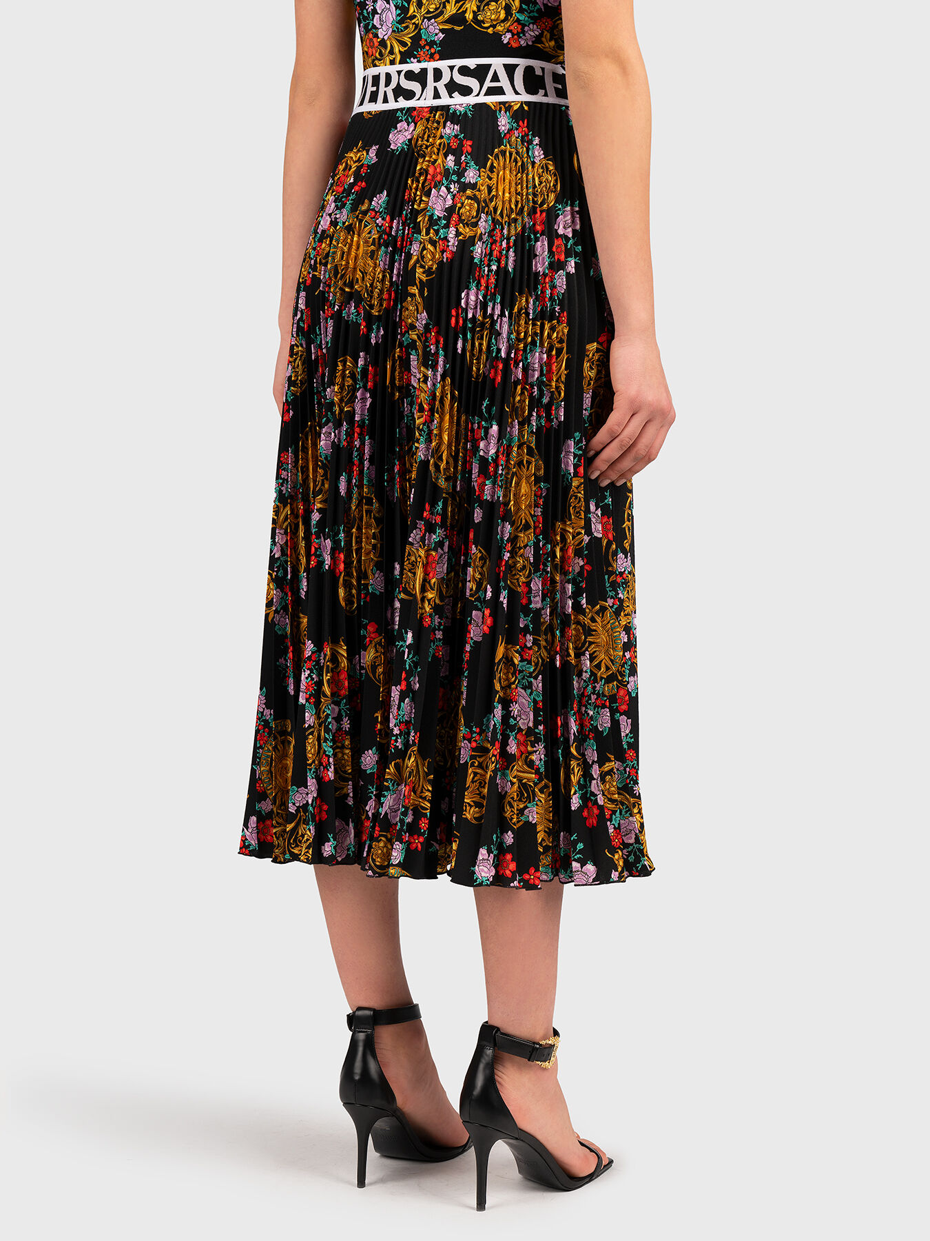 Skirt with floral print brand VERSACE JEANS COUTURE