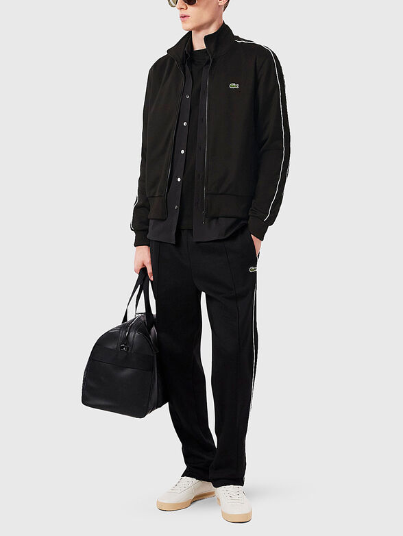 Sweatshirt with logo accent in black - 2