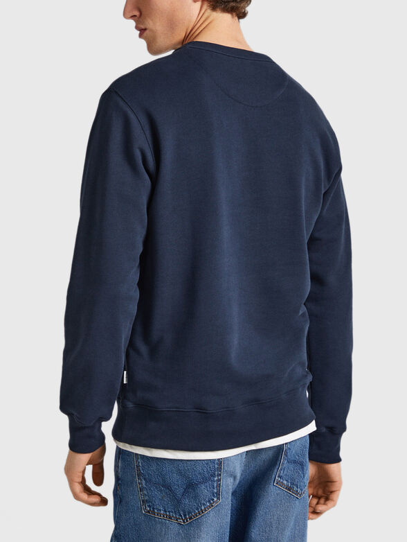 RUWAN dark blue sweatshirt with a print - 3