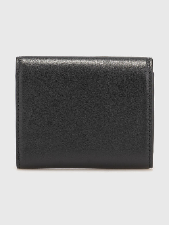Leather wallet with golden logo detail - 2