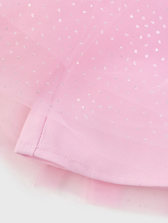Glitter effect skirt in pink  - 4