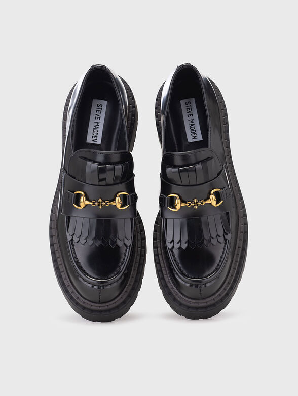 Leather loafers with gold details - 6