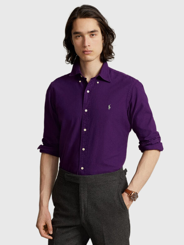 Purple cotton shirt  - 1
