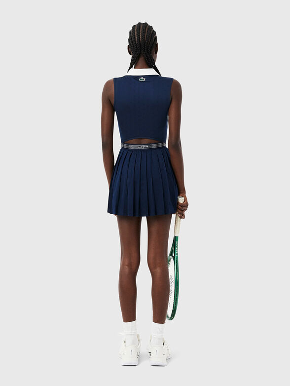 Pleated dress with cut out detail on the back - 2