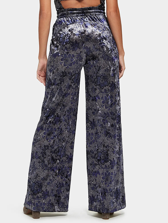 JADE velvet trousers with wide legs - 2