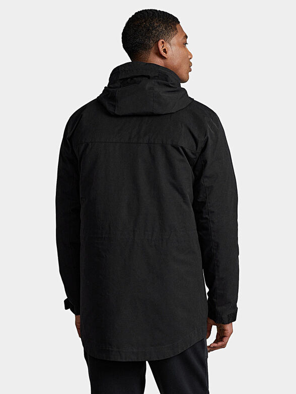 Black jacket with hood and quilted liner - 2