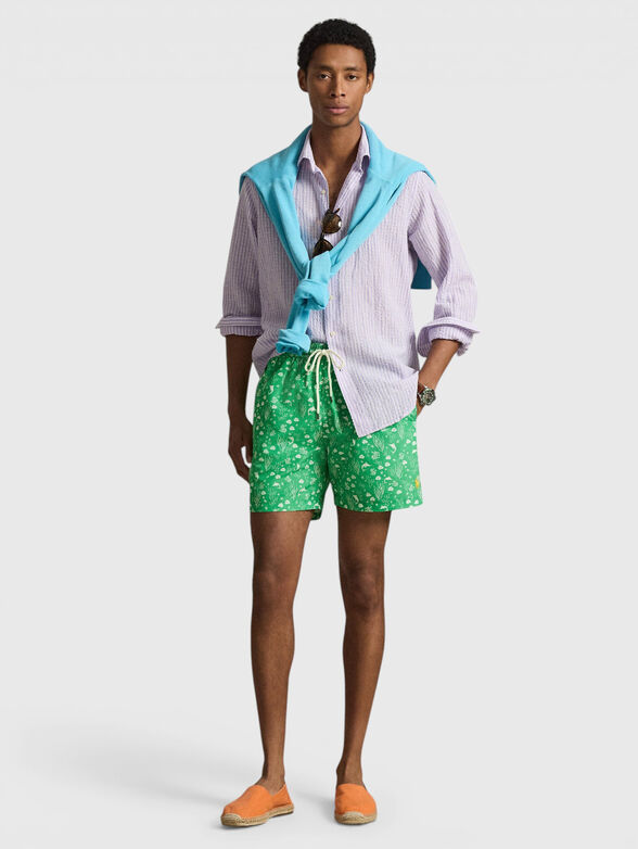 Green beach shorts - 4