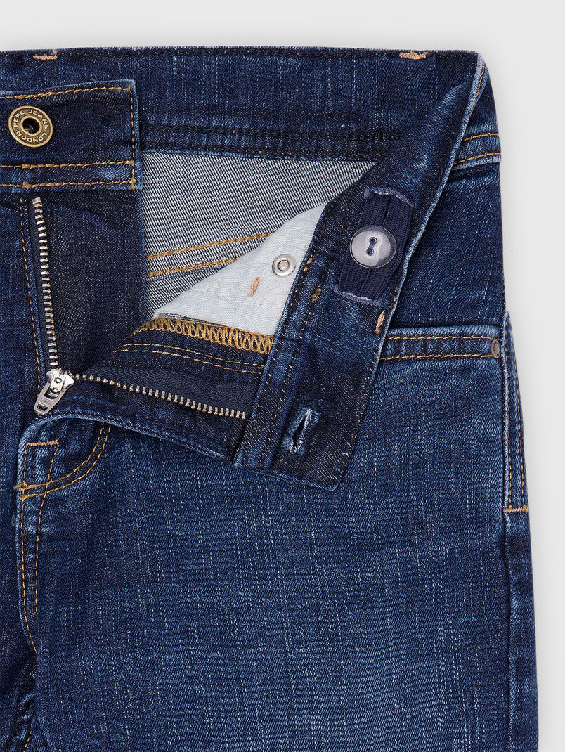 Navy blue low-waist skinny jeans - 3