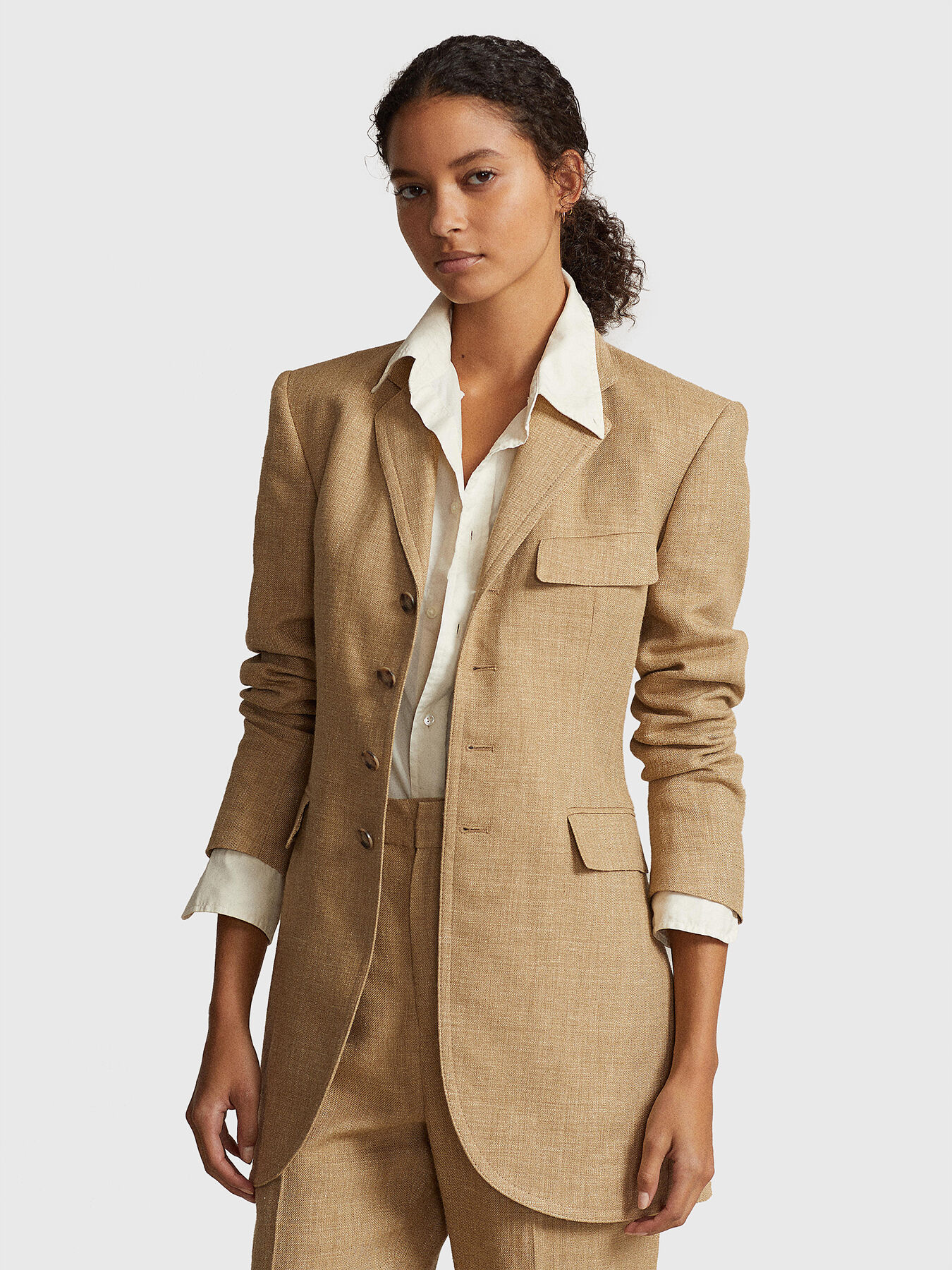 Beige blazer in cotton brand POLO RALPH LAUREN Globalbrandsstore en