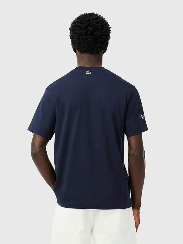 Cotton T-shirt in dark blue - 3
