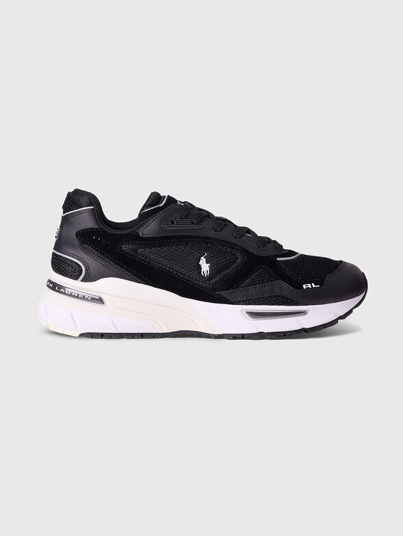 Sports shoes with mesh details and logo - 1