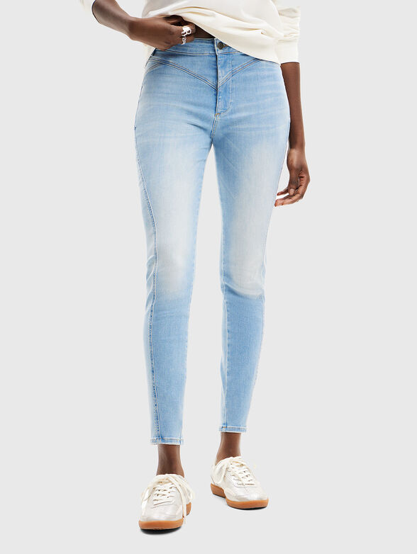 Skinny jeans from cotton blend  - 1