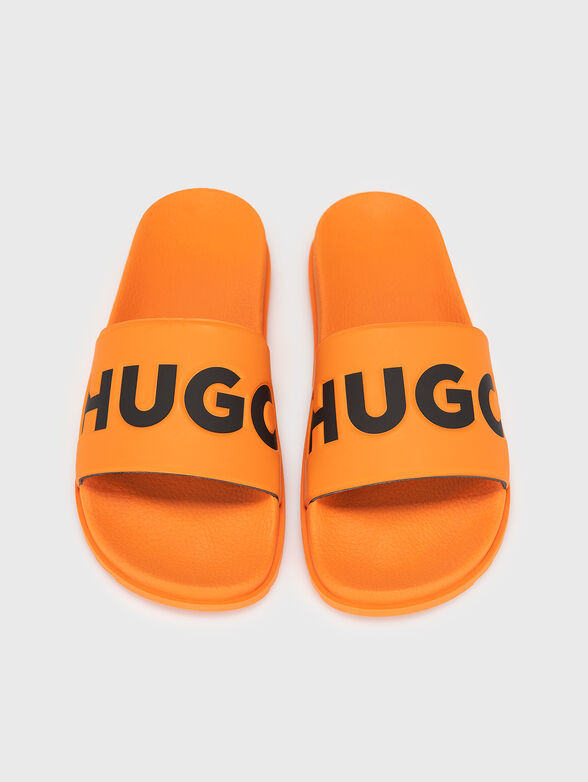 Fuchsia slippers with contrasting logo - 6