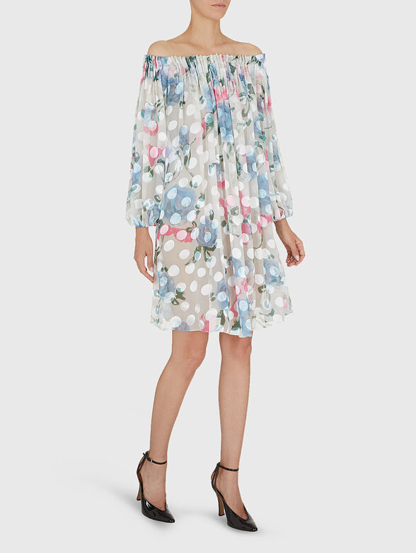 Silk blend mini dress - 4