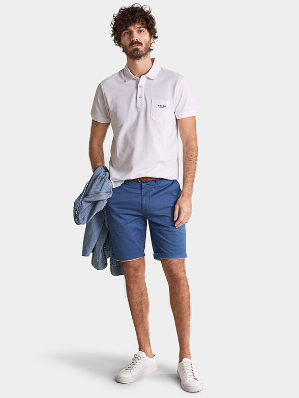 White polo-shirt with pocket - 2