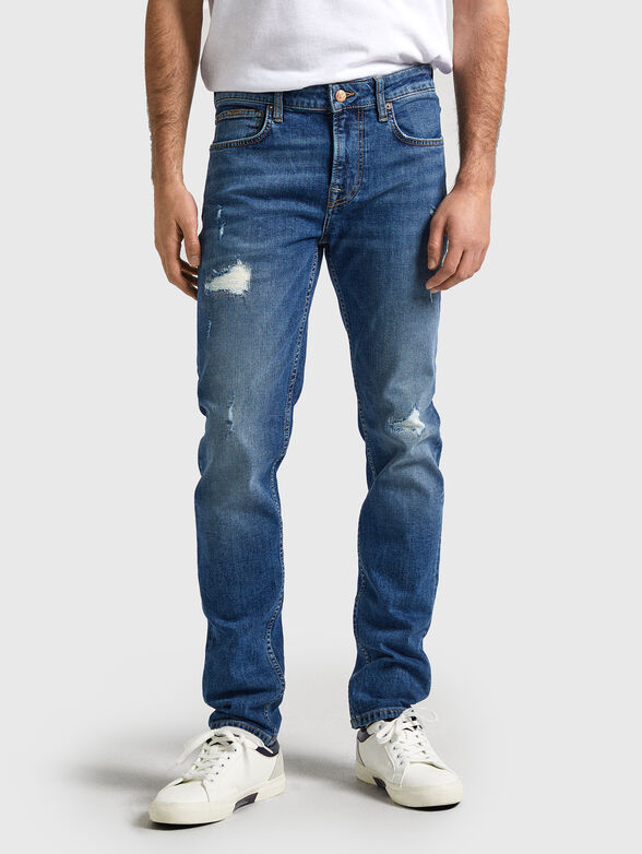Slim jeans with accent rips - 1