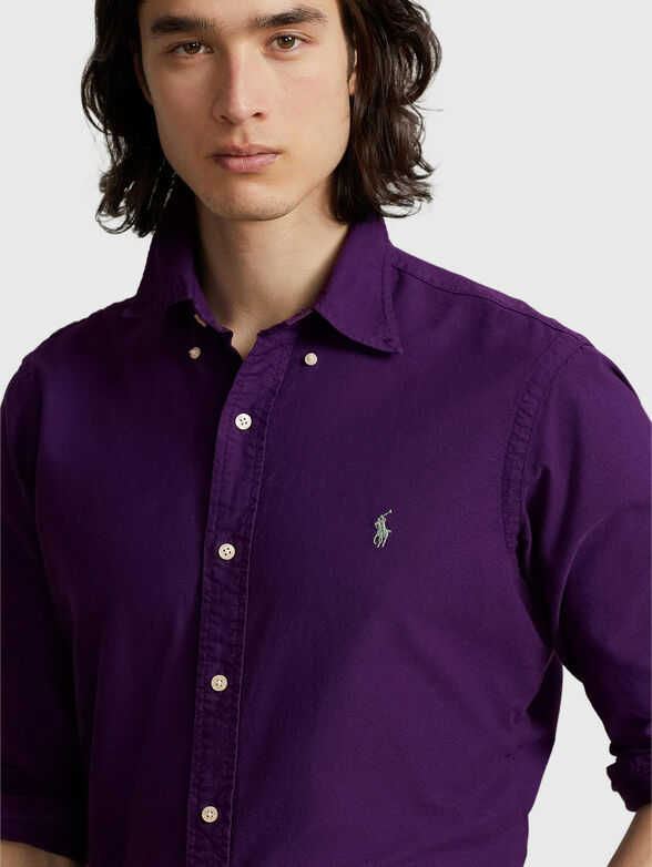Purple cotton shirt  - 4